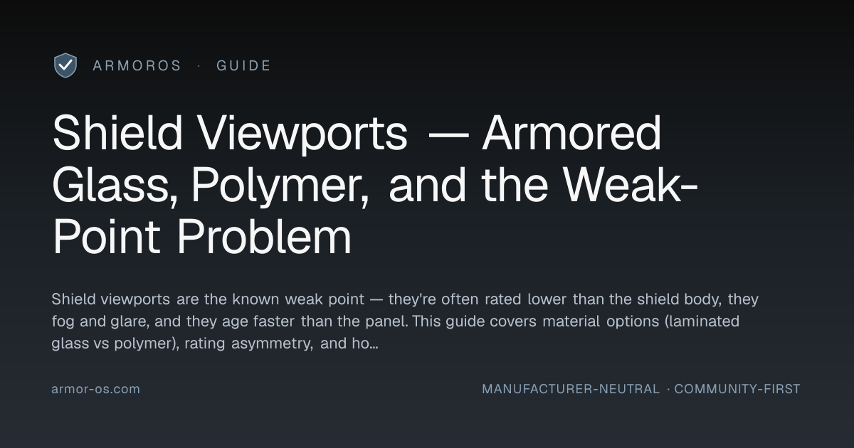 Shield Viewports — Armored Glass, Polymer, and the Weak-Point Problem ...