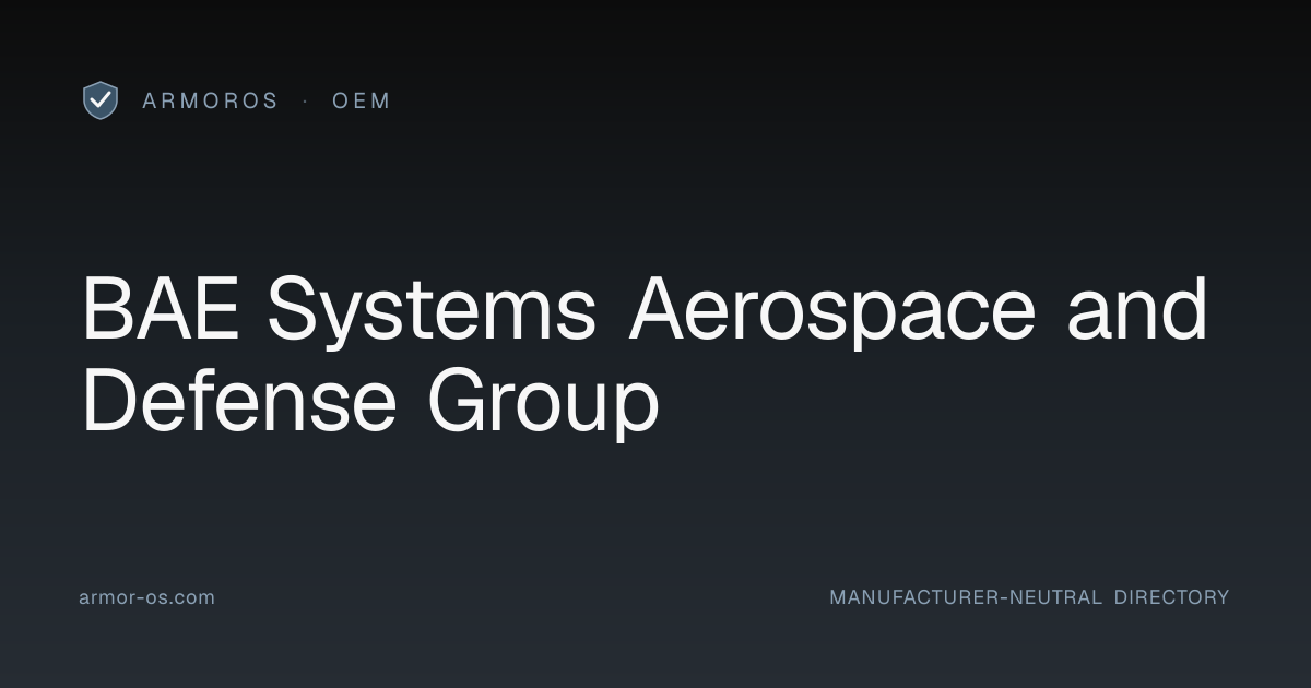 BAE Systems Aerospace and Defense Group · ArmorOS
