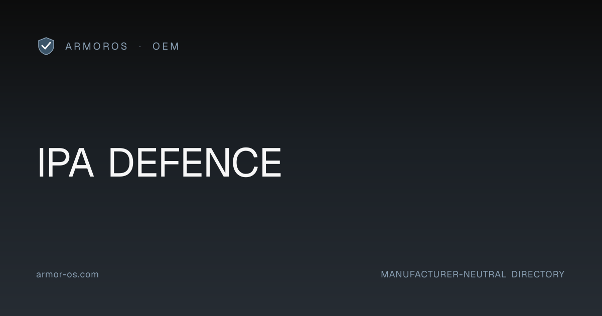 IPA DEFENCE · ArmorOS