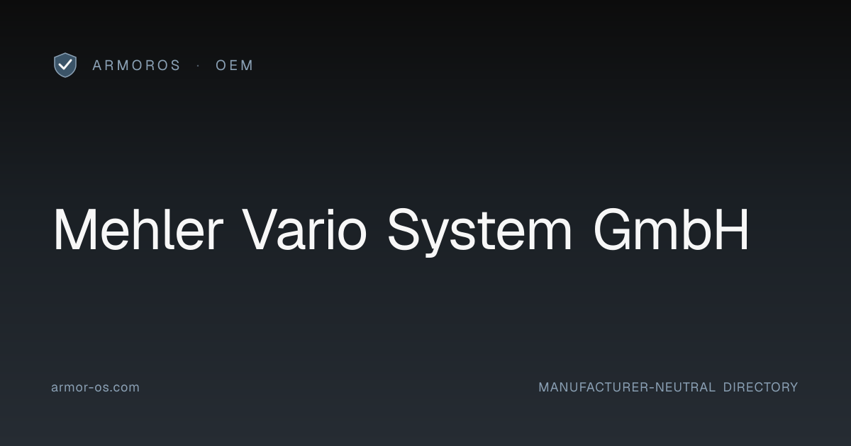 Mehler Vario System GmbH · ArmorOS